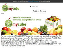 Tablet Screenshot of fruitmycube.com